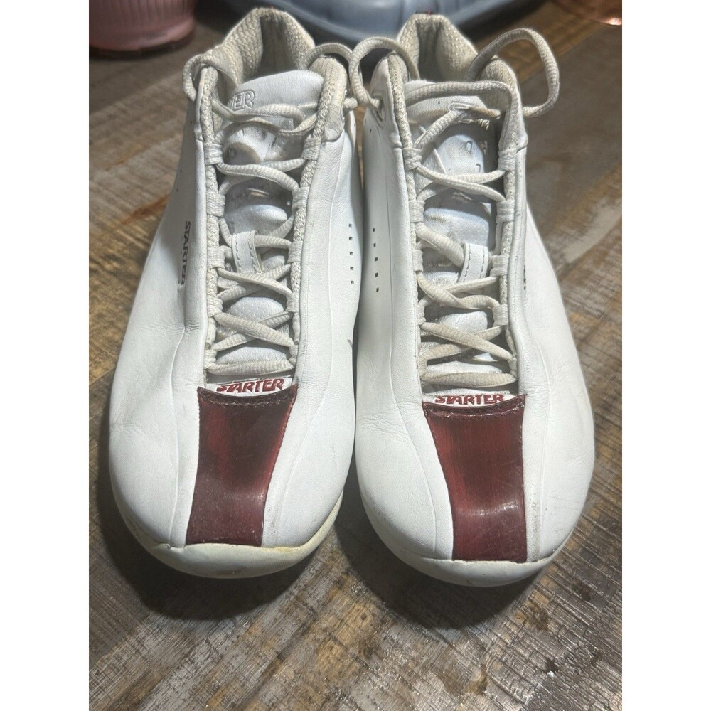 Starter ricochet white red basketball shoes sneakers size 5